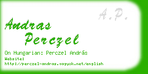 andras perczel business card